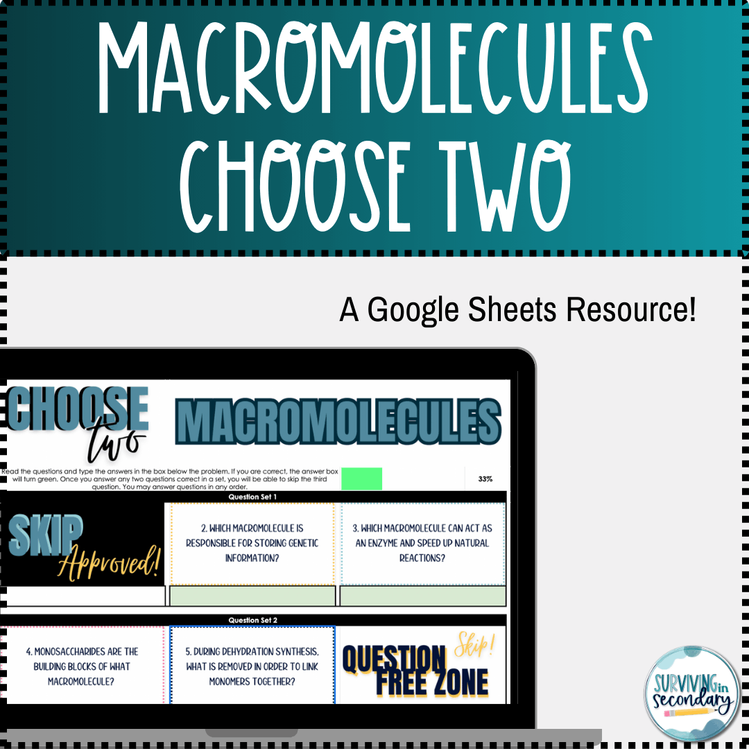 Macromolecules Choose Two - Free Digital Activity